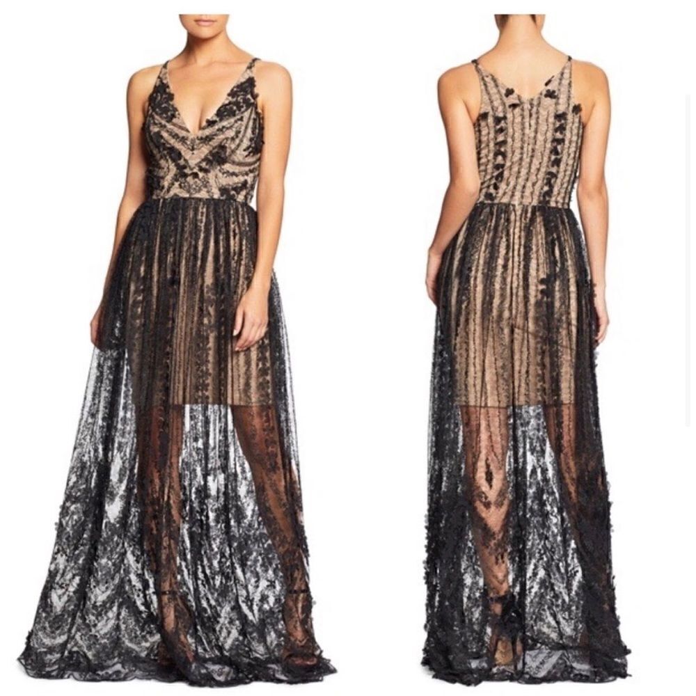 Dress the Population lace embellished maxi dress L - Picture 14 of 14